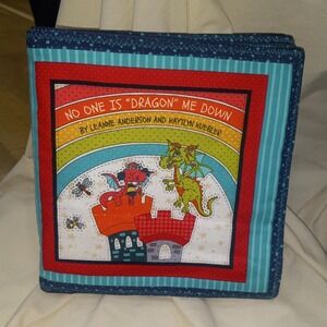 Classic Fabric/Cloth Children's Book,‎ "No One is DRAGON Me Down" Plush Rainbow